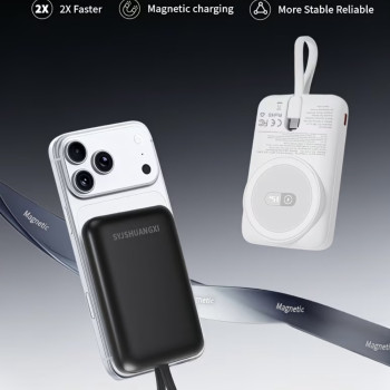Магнітний Power Bank 10000 mAh з бездротовою та швидкою зарядкою PD 20W