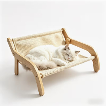 Диван-лежанка для котів із сизалевим килимком 53×43×28 см