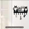 Металева ключниця Котики, Ключниця з котами.. Ключниця металева котики, металева пластинка з крючками коти