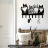 Металева ключниця Котики, Ключниця з котами.. Ключниця металева котики, металева пластинка з крючками коти