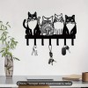 Металева ключниця Котики, Ключниця з котами.. Ключниця металева котики, металева пластинка з крючками коти