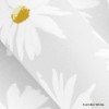 Ролета тканина Каміла Ромашка біла. Тканина ролети з листям бежева. Квіткова тканина малюнок ролети ромашки білого кольору