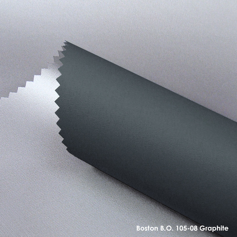 Blackout ролети Boston B.O. 105-08 Graphite — 100% затемнення | Преміальні рулонні штори на вікна