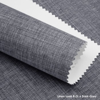 Ролети Linen Look B.O. 6 Dark Grey — темно-сірі рулонні штори Blackout 100% затемнення з текстурою льону Ролети Linen Look B.O. 6 Dark Grey — темно-сірі рулонні штори Blackout 100% затемнення з текстурою льону