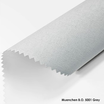 Muenchen B.O. 5001 Grey – Преміальна тканина Blackout 100% для ролет Сіра тканина повне світлозакриття