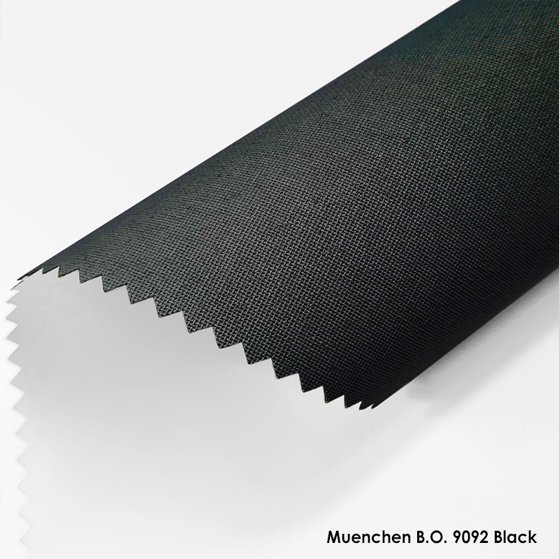 Muenchen B.O. 9092 Black – Преміальна тканина Blackout 100% для ролет, глибокий чорний