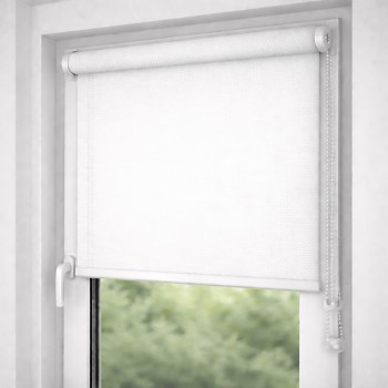 Screen 01 White – Перфорована тканина Screen для ролет, біла світлопроникна