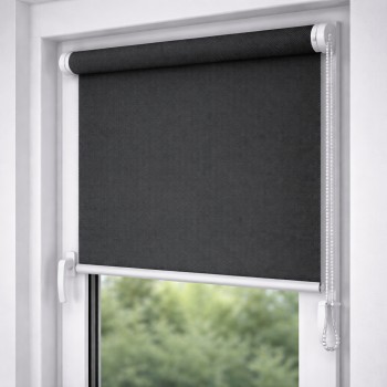 Тканина Screen 09 Grey-Black – перфорована сонцезахисна тканина для ролет | 5% відкритості | Арт. Screen 09