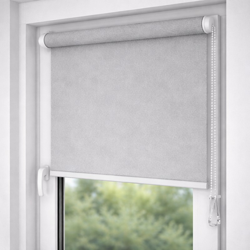 Тканина VELOUR B.O. 10 Light Grey – Блекаут 100% світлонепроникність | Світло-сіра велюрова |