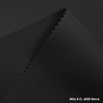 Mila B.O. 6000 Black — чорна інтер’єрна тканина для пошиття штор та портьєр преміум класу