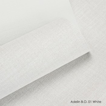 Adelin B.O. 01 White — білосніжна текстурна тканина ролет для світлого інтер’єру
