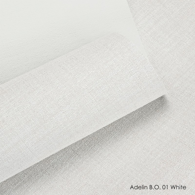 Adelin B.O. 01 White — білосніжна текстурна тканина ролет для світлого інтер’єру Adelin B.O. 01 White — білосніжна текстурна тканина ролет для світлого інтер’єру