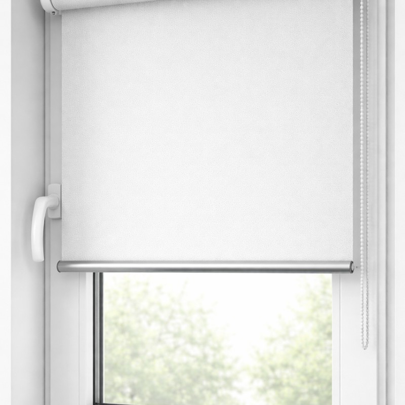 Тканина Screen Reflect 03 White Grey — сонцезахисна тканина для рулонних штор відкритість 5%біло-сіра