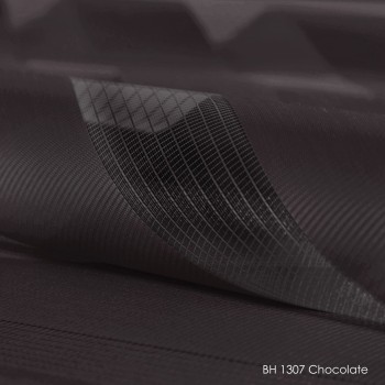 Тканина рулонні штори День-Ніч BH 1307 Chocolate — темно-коричнева тканина зебра для ролет Тканина рулонні штори День-Ніч BH 1307 Chocolate — темно-коричнева тканина зебра для ролет