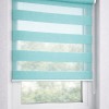 Тканина для рулонних штор День-Ніч BH 1208 Aquamarine — бірюзова тканина зебра для ролет. Ролета день ніч Аквамарин бірюзовий