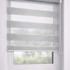 Тканина для рулонних штор День-Ніч BH 1405 Grey Flax — сіра тканина зебра для ролет