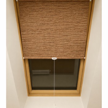 Тканина для мансардних ролет SkyLine — Aruba Teak 225. Ролета на мансардне вікно колір Тік