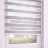 Рулонні штори День-Ніч BH 216-4 Dark Grey й тканина з сіточкою органза, система Mini Set